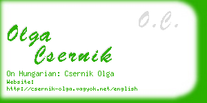 olga csernik business card